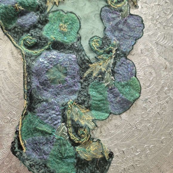 Handmade Applique Green and Purple Gold Black Perfect For Caribana Outfits - Picture 9 of 15